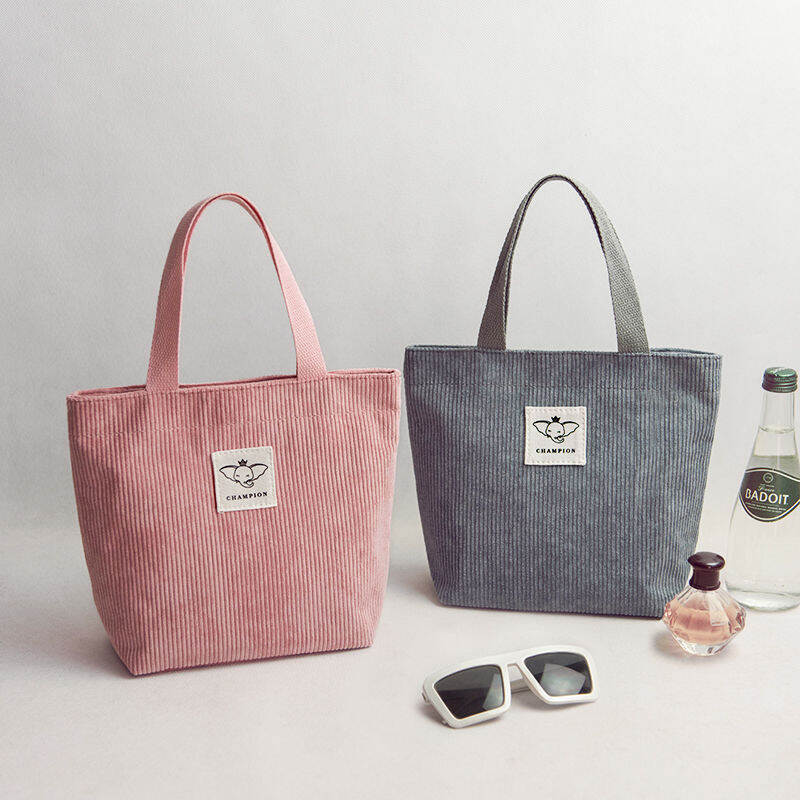 2022 Original New Portable Women's Bag Canvas Small Bag Korean Style Corduroy Simple Cloth Bag Versitile Fashion Handbag