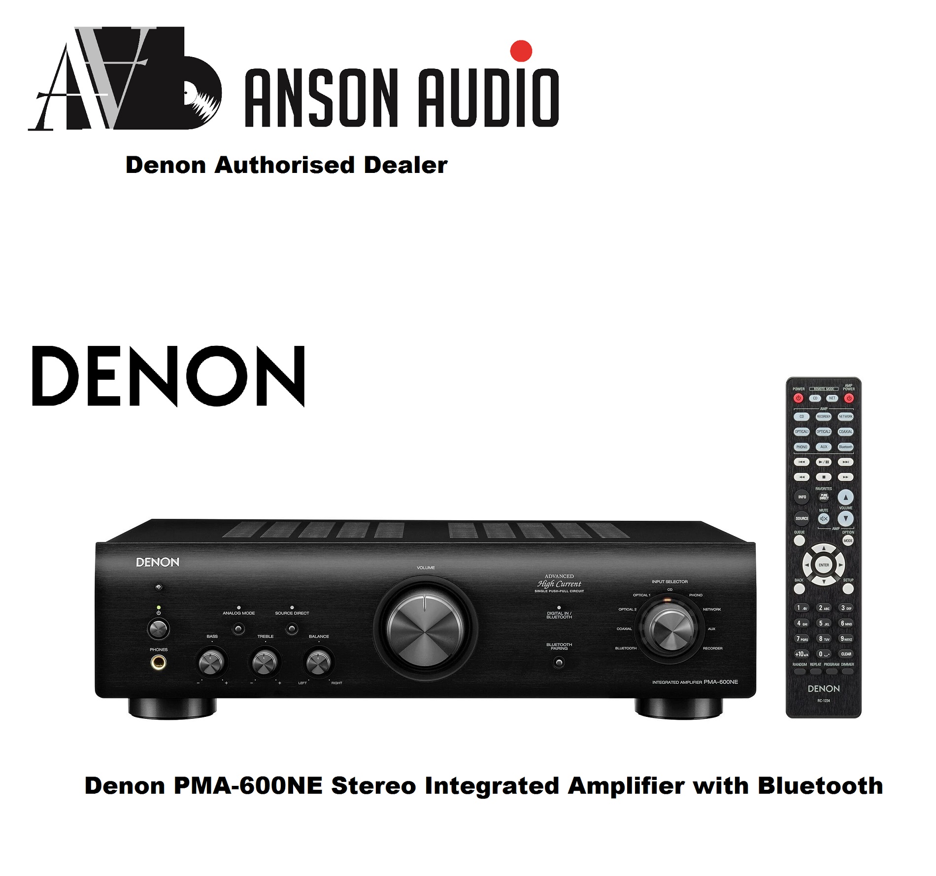 Denon PMA-600NE Stereo Integrated Amplifier with Bluetooth
