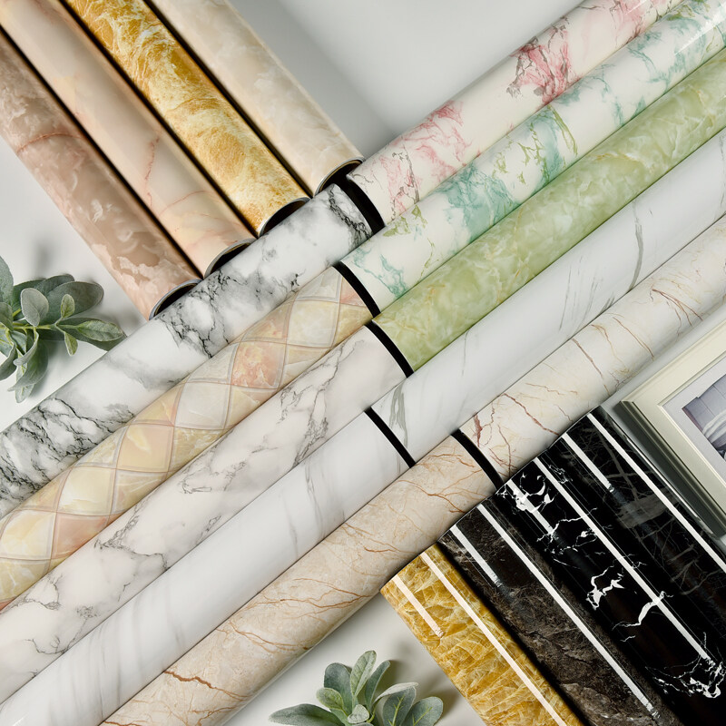 Yenhome Jazz White Marble 60*300cm Wallpaper Contact Paper for Countertops Peel and Stick Wallpaper for Furniture Renovation Kitchen Cabinets Shelf Liner Adhesive Contact Paper Waterproof Home Decorat