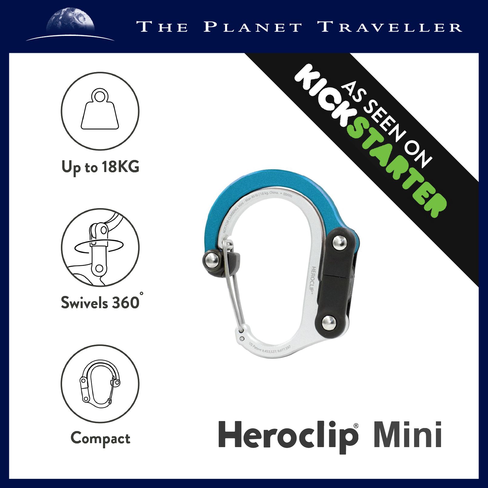 Heroclip Mini Carabiner Hook Clip