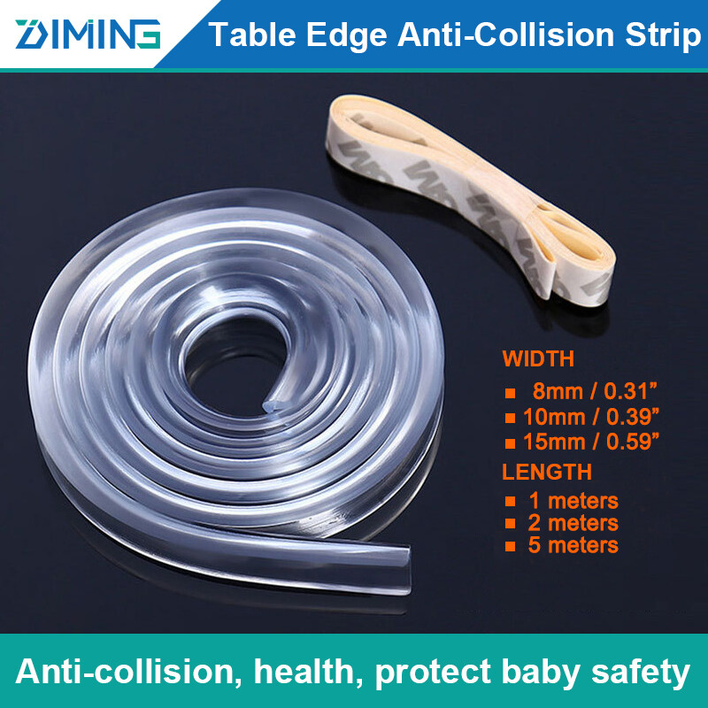 DIMING Soft Table Edge Strip Silicone Corner Protectors Guard Child Safety Transparent Anti-Collision Strip
