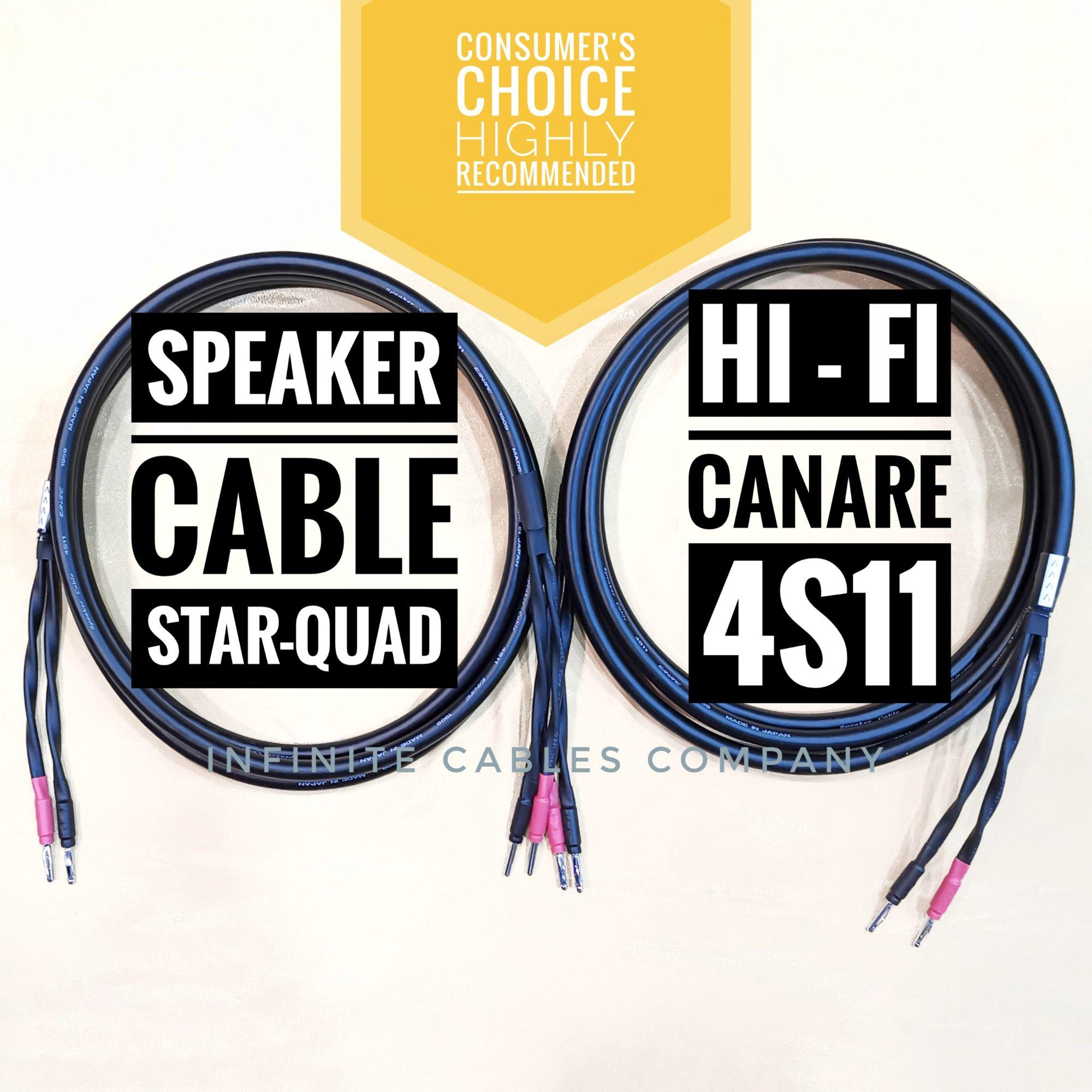 SPEAKER CABLE - CANARE 4S11 (2-meter Pair)