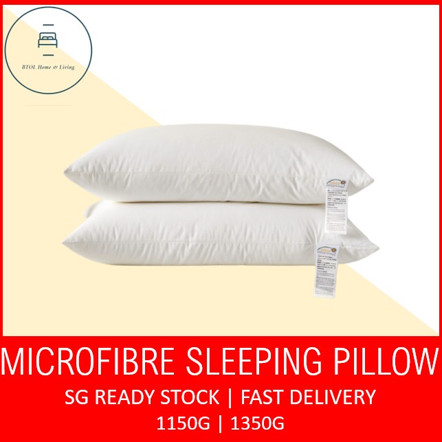 ?SG READY STOCK?Premium Microfiber Hotel Quality Pillow | 100% Cotton | Microfiber | 1150 | 1350g | Luxury sleeping