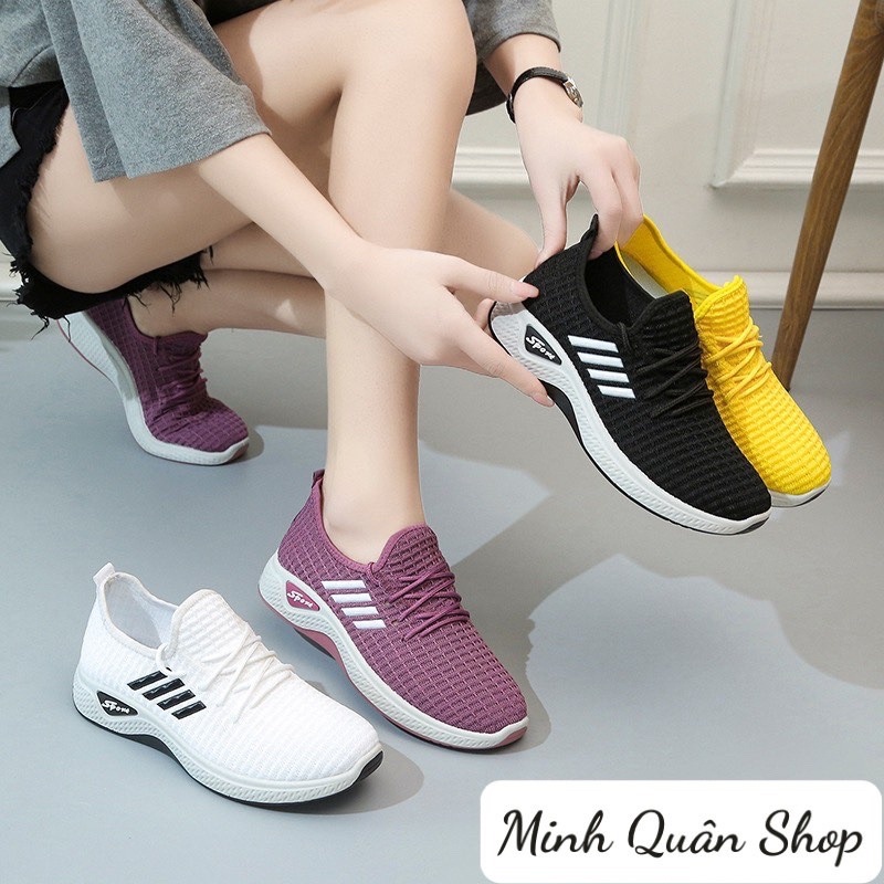 ❣◑ Sport Sneakers In 3 Colors Black White Purple For Women MSP029