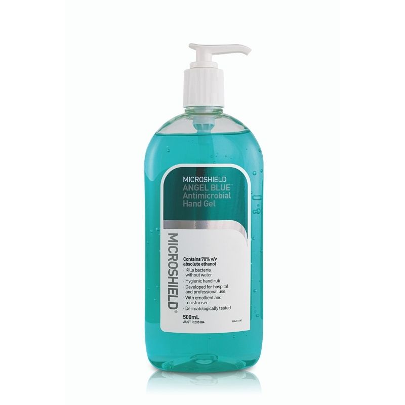 Schulke Microshield Angel Blue Antimicrobial Hand Gel 500ml Hospital Grade Sanitizer[Exp Date : 28/2/2024] [Aurigamart Authorized Distributor]