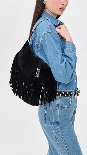 Suede Fringe Shoulder Bag