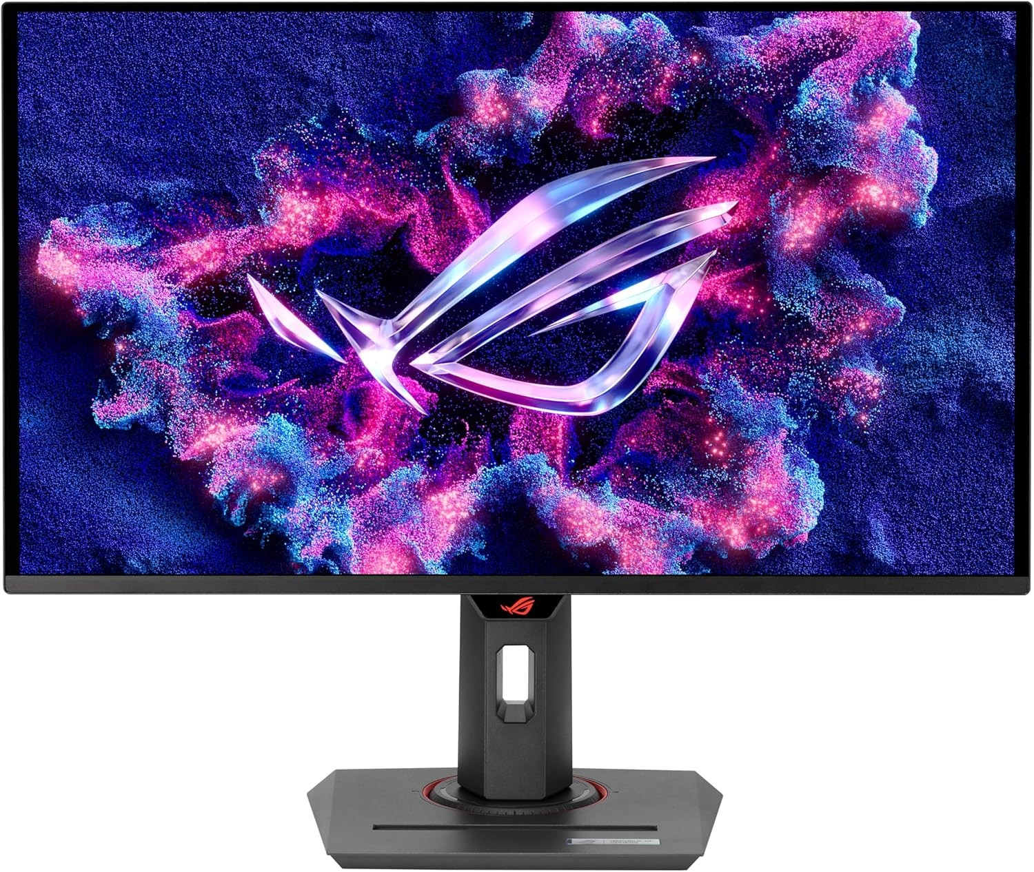 ASUS ROG Strix 26.5” 1440P QD-OLED Gaming Monitor (XG27ACDNG) -QHD (2560x1440), 360Hz, 0.03ms, Custom Heatsink, OLED Care+, G-SYNC Compatible, 99% DCI-P3, DisplayWidget, AI Gaming, 3yr Warranty